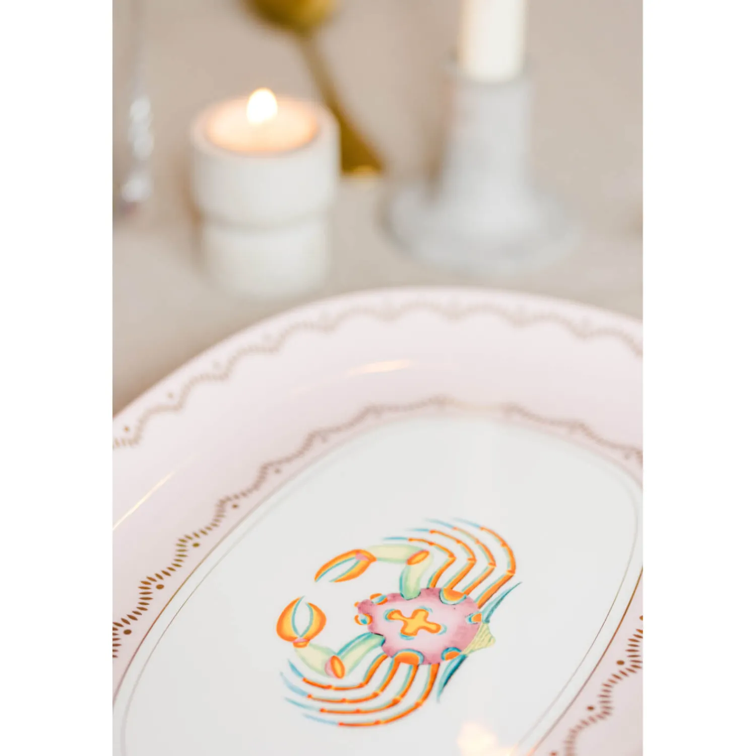 Yvonne Ellen 34cm Fine China Platter - Crab