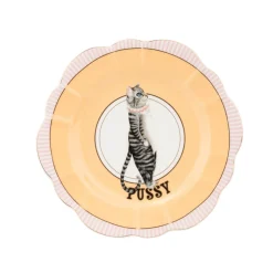 Yvonne Ellen 23cm Fine China Flower Plate - Pussy