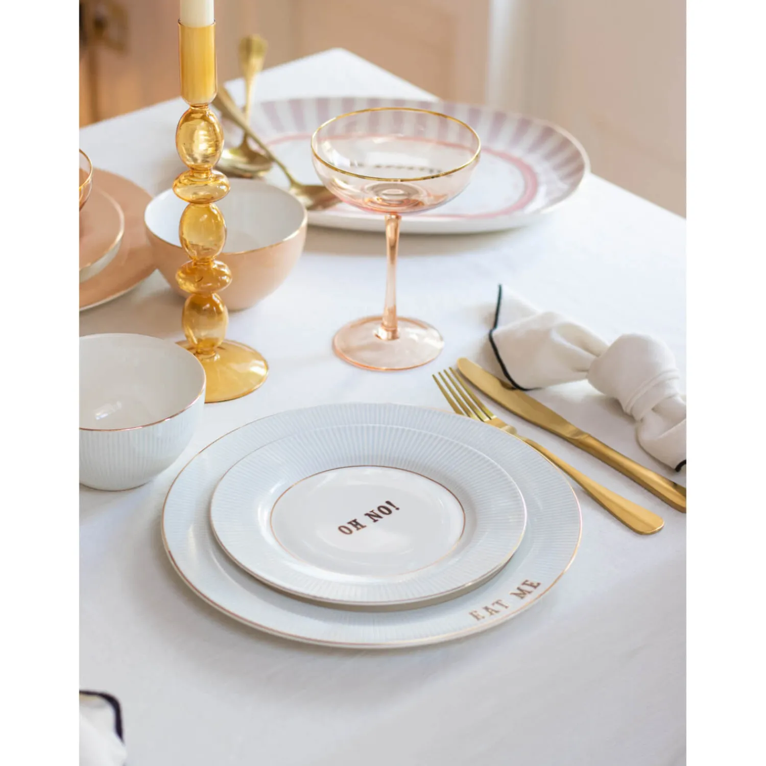 Yvonne Ellen 4-Piece Fine China Side Plates - Slogan