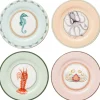 Yvonne Ellen 4-Piece Fine China Side Plates - Under The Sea
