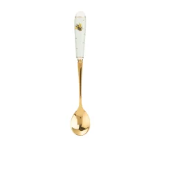 Yvonne Ellen Set of 4 Teaspoons With China Handles - Bee