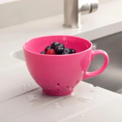 Zeal Berry 10cm Melamine Colander with Handle - Neon Pink
