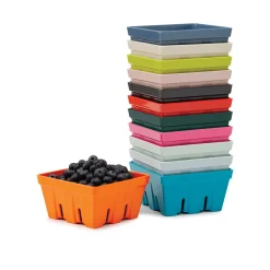 Zeal 12cm Melamine Berry Box & Colander - Dark Grey