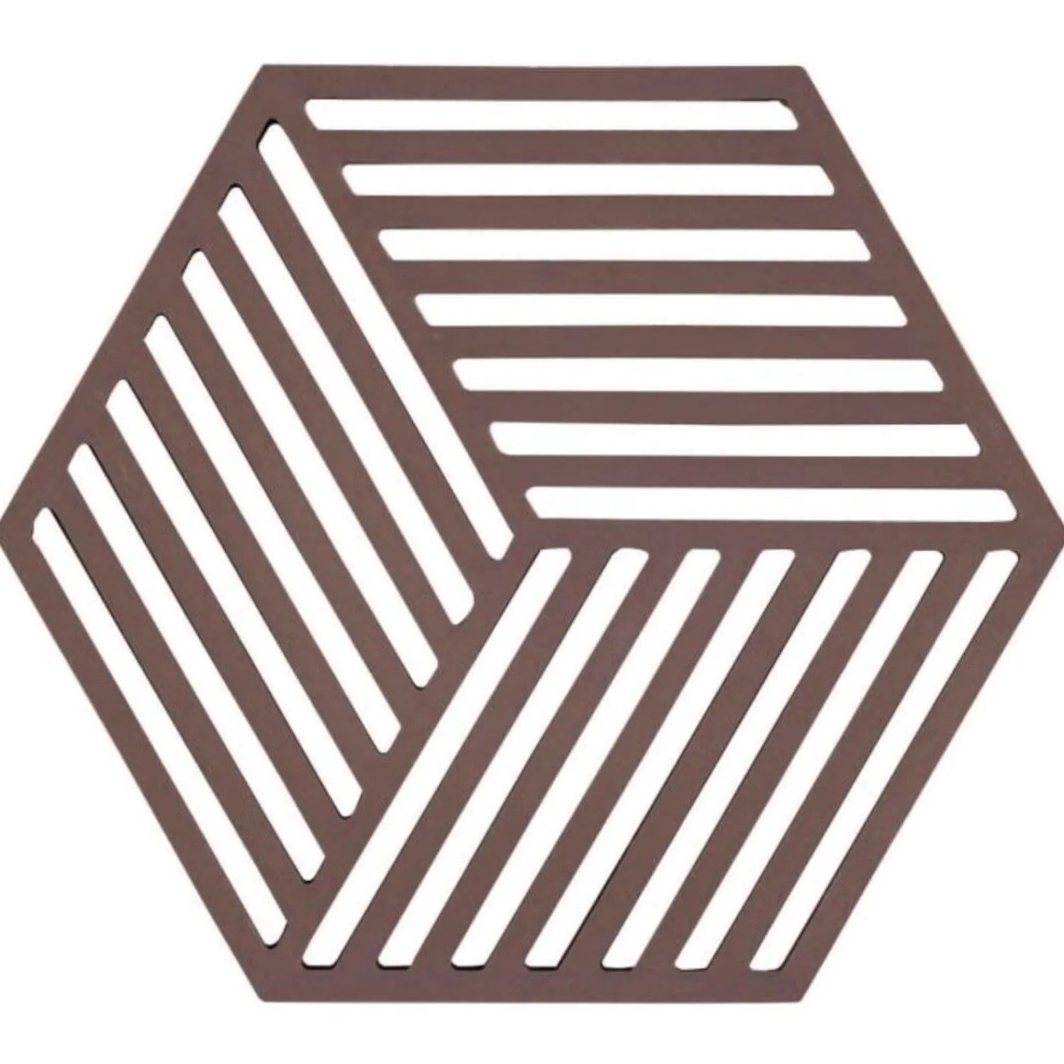ZONE Denmark Hexagon Silicone Trivet - Chocolate